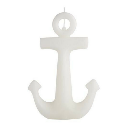White Anchor Candle - Choose from two sizes