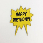 Superhero "Happy Birthday" Cake Topper