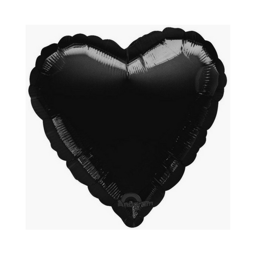 Black Foil Heart Balloon