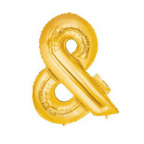Ampersand '&' Balloon - Gold