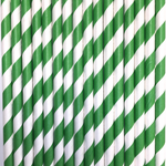 Striped Paper Straws - 15 Color Options