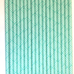 Blue Weave Design Paper Straws
