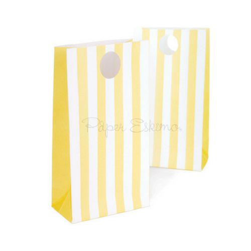 Yellow Stripe Treat Bags