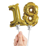 Gold Number Balloon Toppers