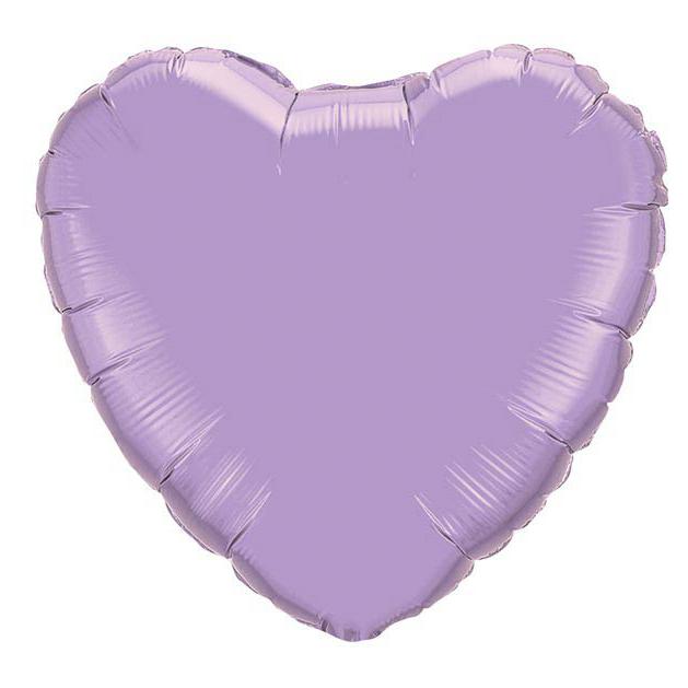 18" Pearl Lavender Foil Heart Balloon