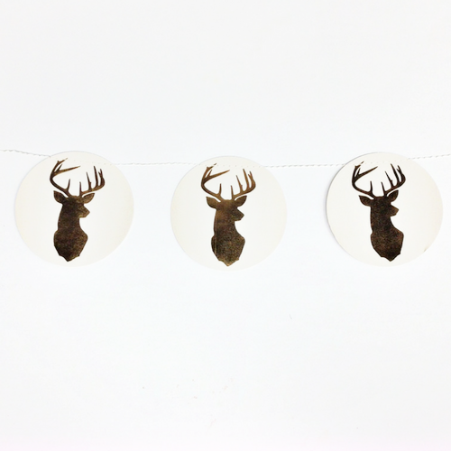 stag head christmas banner