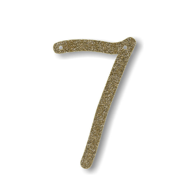 Gold Acrylic Bunting - Numbers