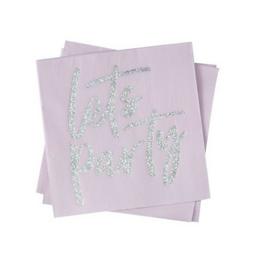 holographic lets party napkins