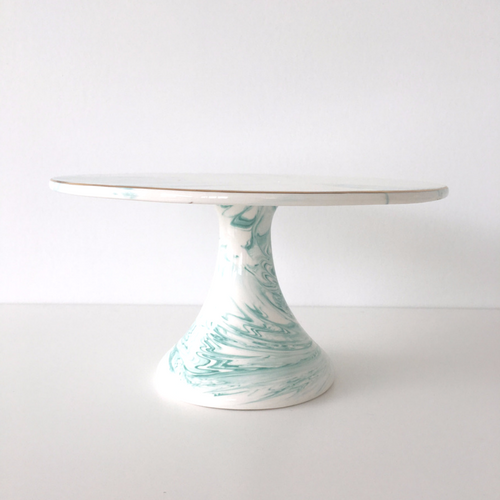 MINT MARBLE CAKE STAND