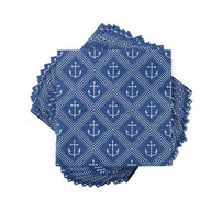 Anchor Pattern Cocktail Napkin
