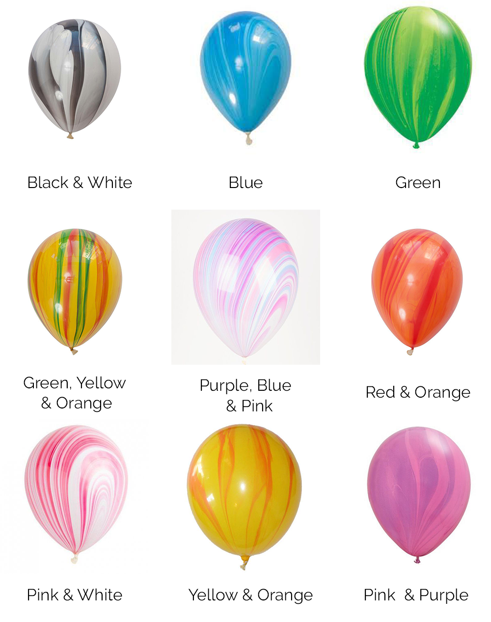 11" Marble Balloons