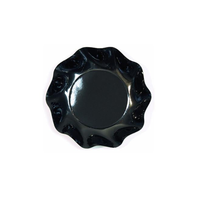 Black Ruffled Plates - 3 Size Options