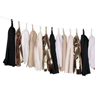 Black & Gold Tassel Garland