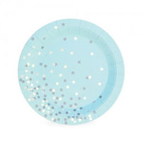 Blue Confetti Plates
