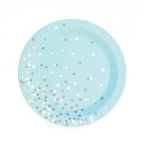 Blue Confetti Plates