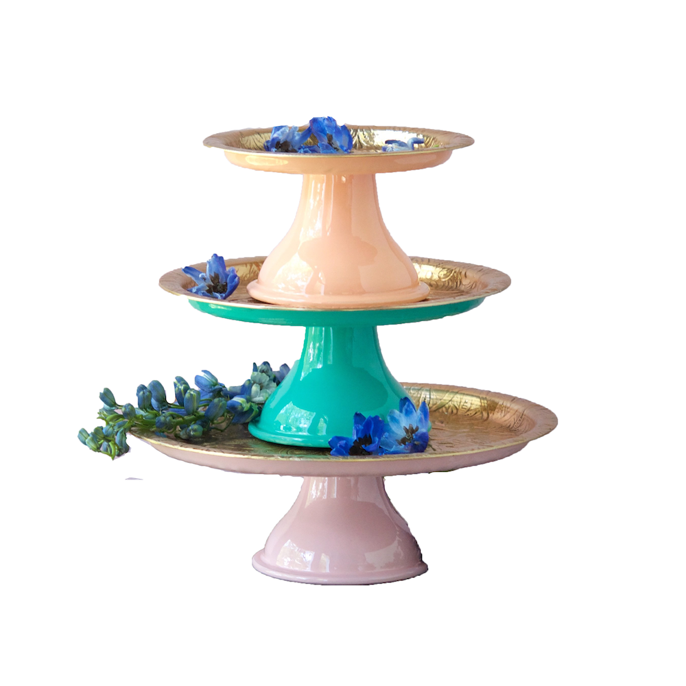 Metallic Pastel Cake Stands Jollity & Co