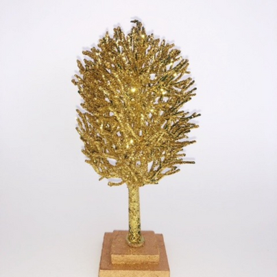 Gold Glittered Coral Tree