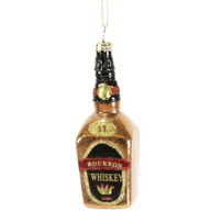 Jollity & Co, Whiskey bottle Ornament, Bourbon Ornament, Holiday Ornament