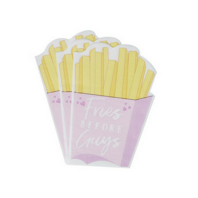 "Fries Before Guys" Die-Cut Napkins