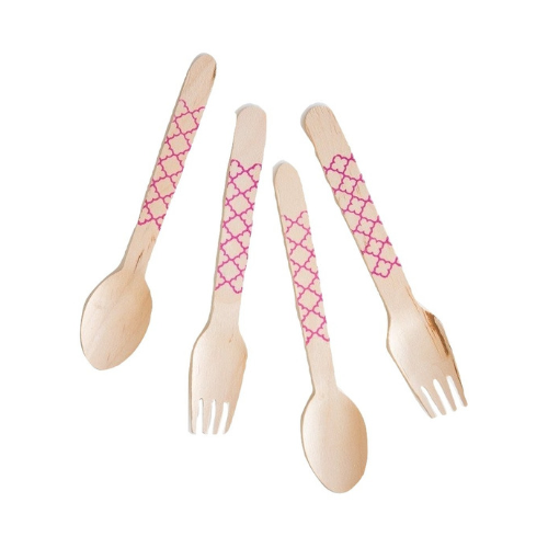 Moroccan Printed Wooden Flatware