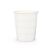 Blush Frenchie Striped 9 oz Cups from Daydream Society