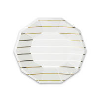 Gold Frenchie Striped Small Plates from Daydream Society