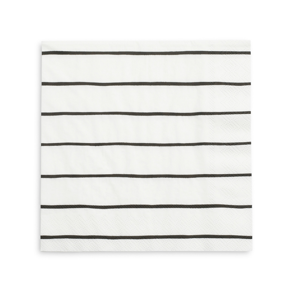 Ink Frenchie Striped Large Napkins from Daydream Society