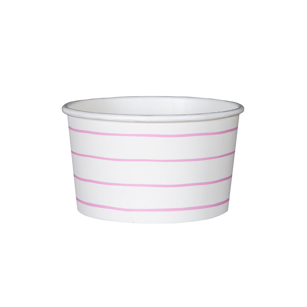 Cerise Frenchie Striped Treat Cups