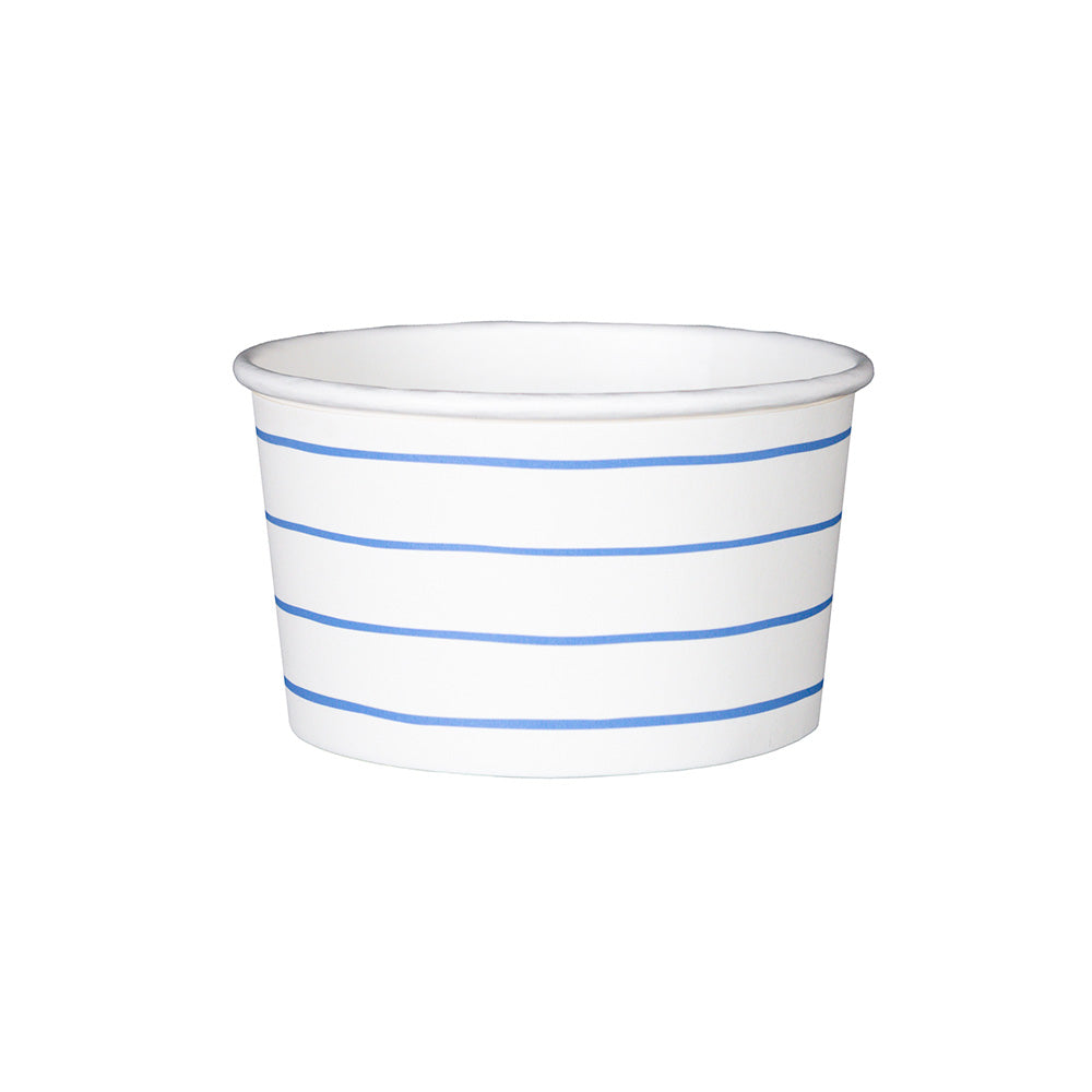 Cobalt Frenchie Striped Treat Cups
