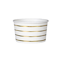 Gold Frenchie Striped Treat Cups
