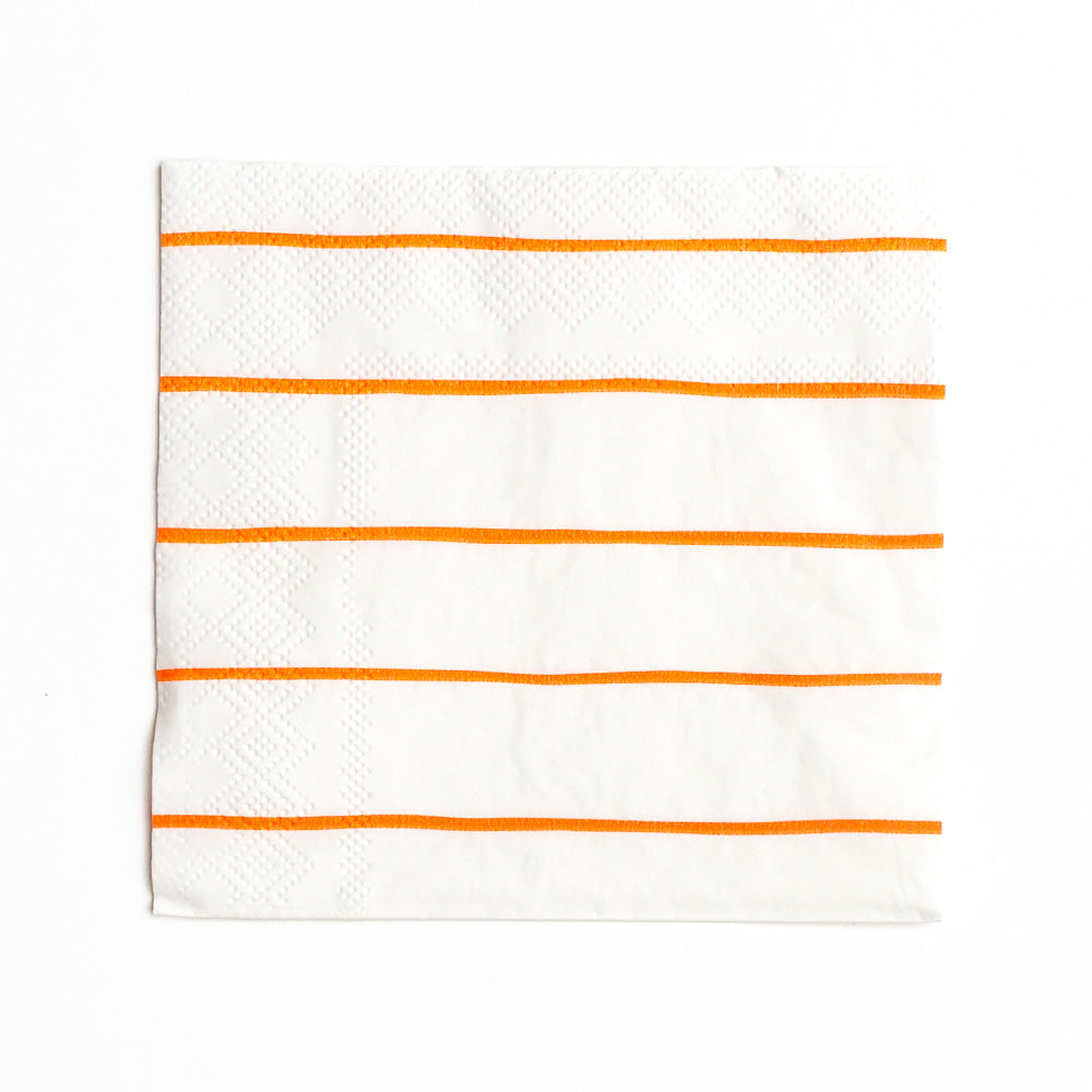 Frenchie Stripes Clementine Large Napkins