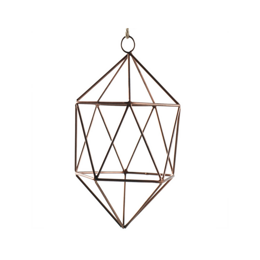 Geometric Rustic Copper Ornament
