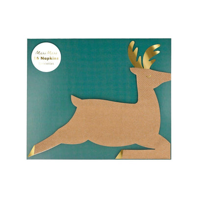 Leaping Reindeer Die-Cut Napkins