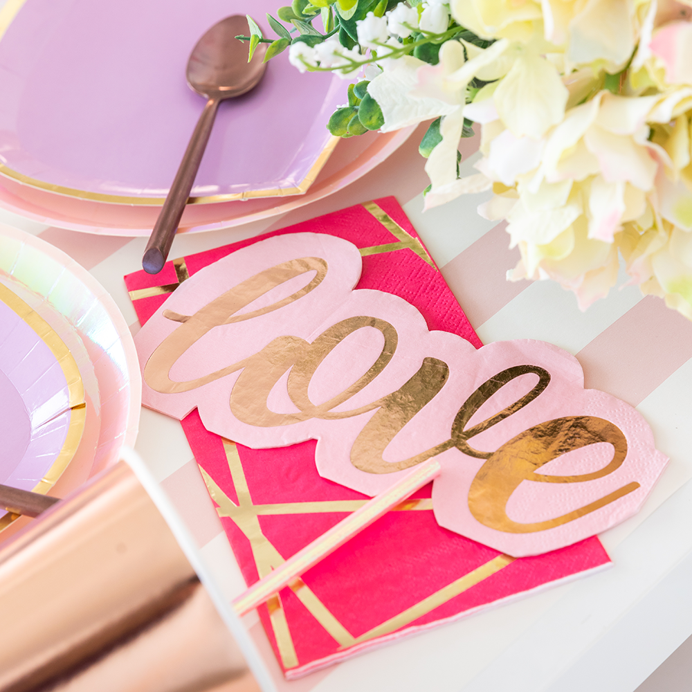 Stuck on You "Love" Guest Napkins from Jollity & Co