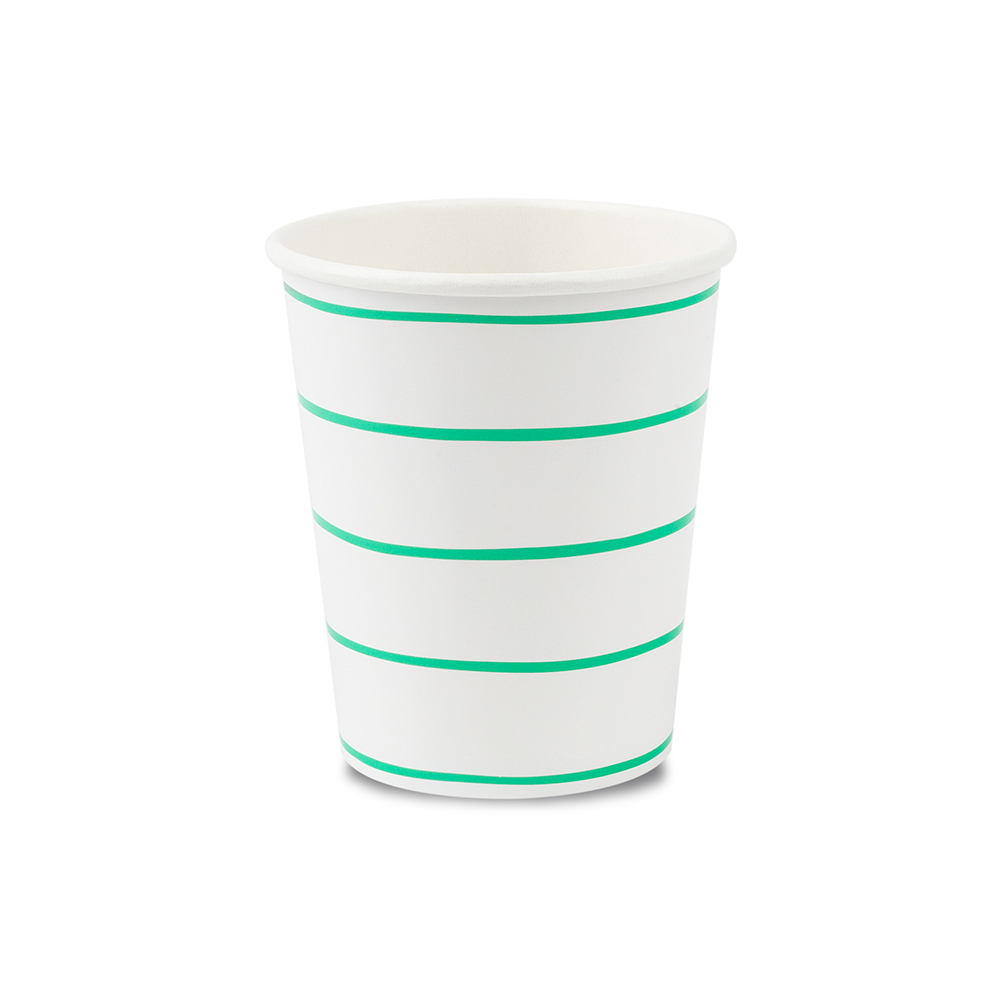 Clover Frenchie Striped 9 oz Cups, Daydream Society