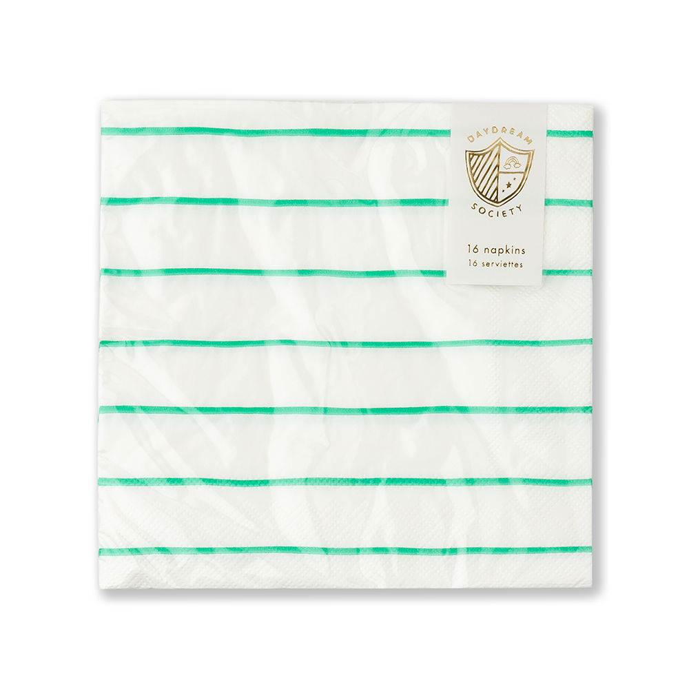 Clover Frenchie Striped Large Napkins, Daydream Society