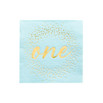 Milestone Blue Onederland Cocktail Napkins from Jollity & Co