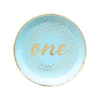 Milestone Blue Onederland Dessert Plates from Jollity & Co