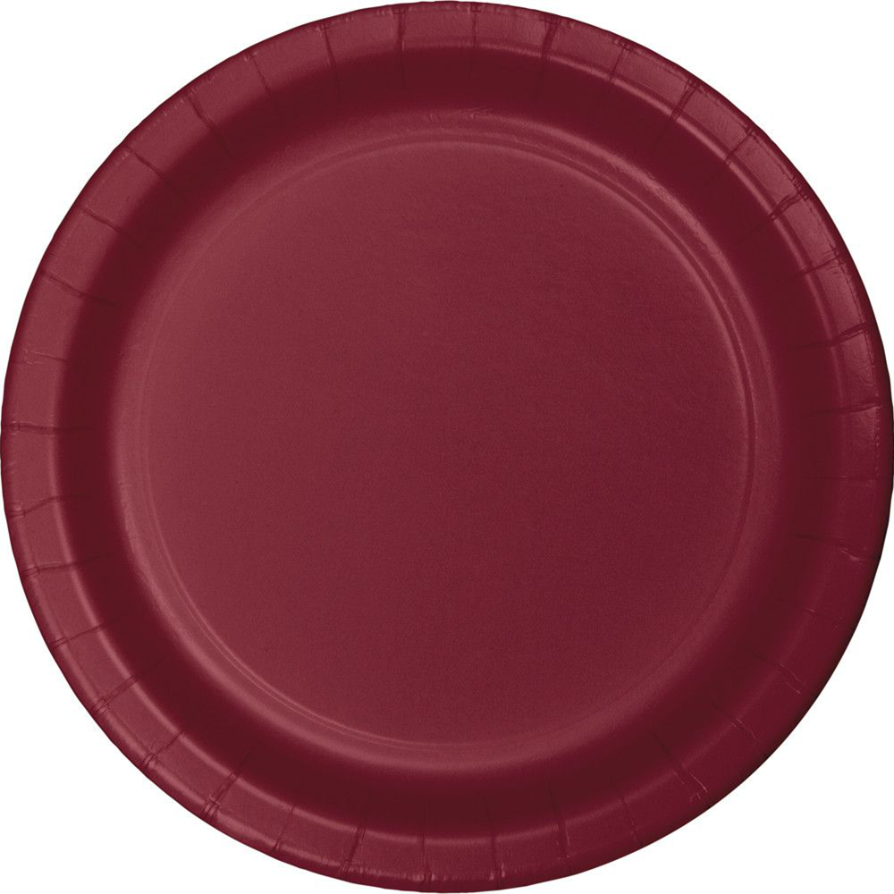 Burgundy Plates - 2 Size Options, Jollity Co.