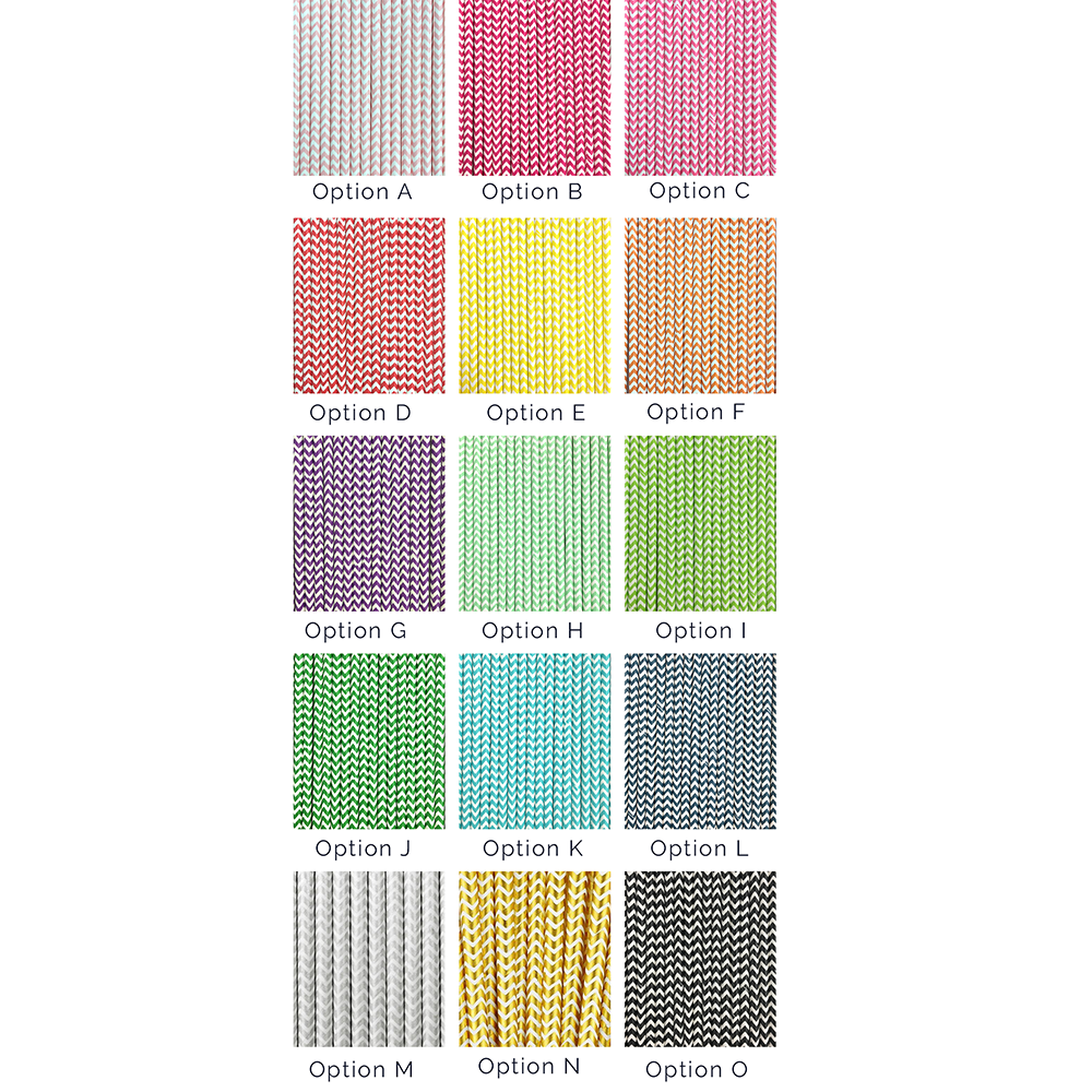 Chevron Paper Straws, 15 Color Options, Shop Sweet Lulu