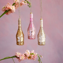 Champagne Bottle Ornaments, Jollity & Co
