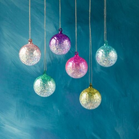 Glitter Ball Ornaments, Jollity & Co