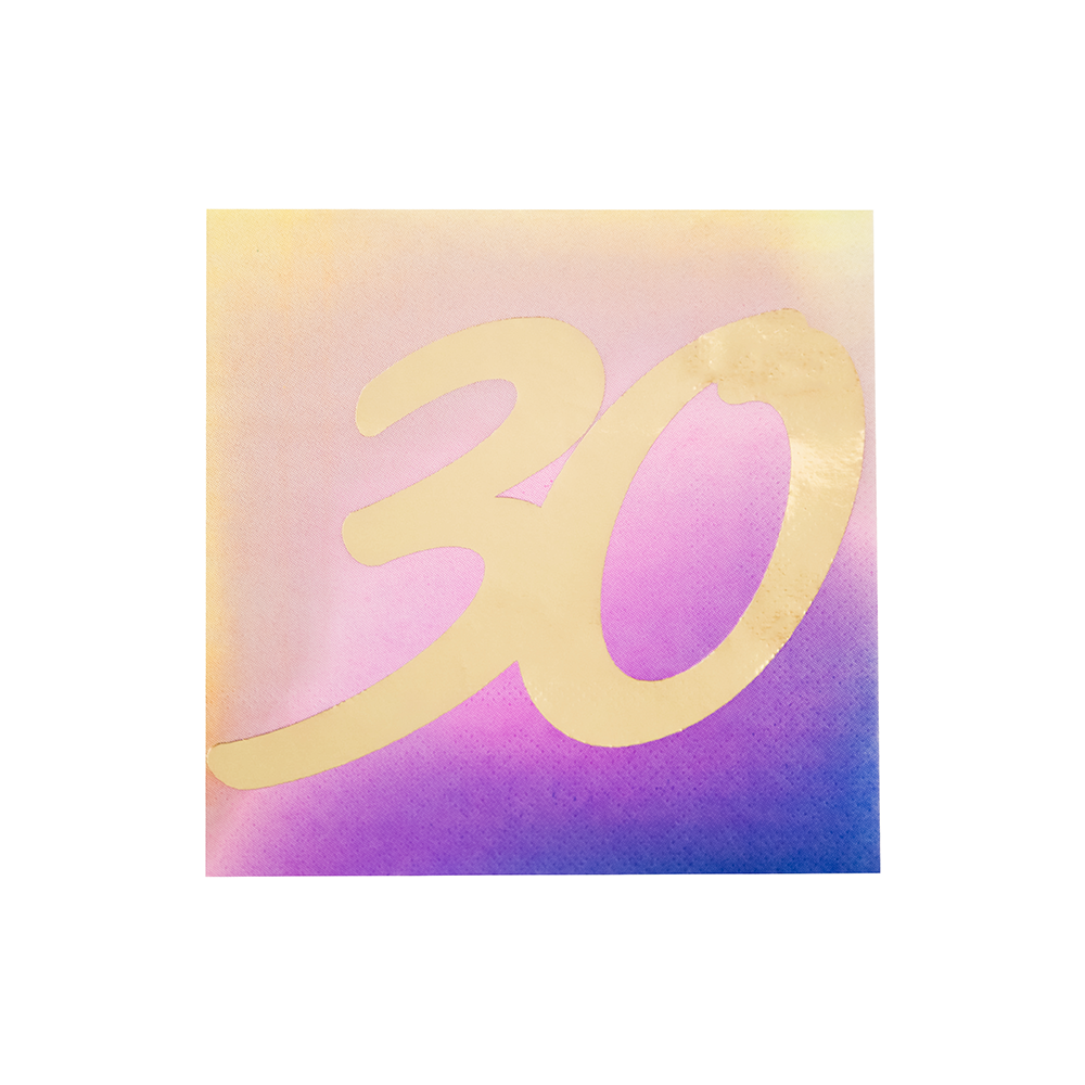  Milestone Dirty "30" Cocktail Napkins, Jollity & Co