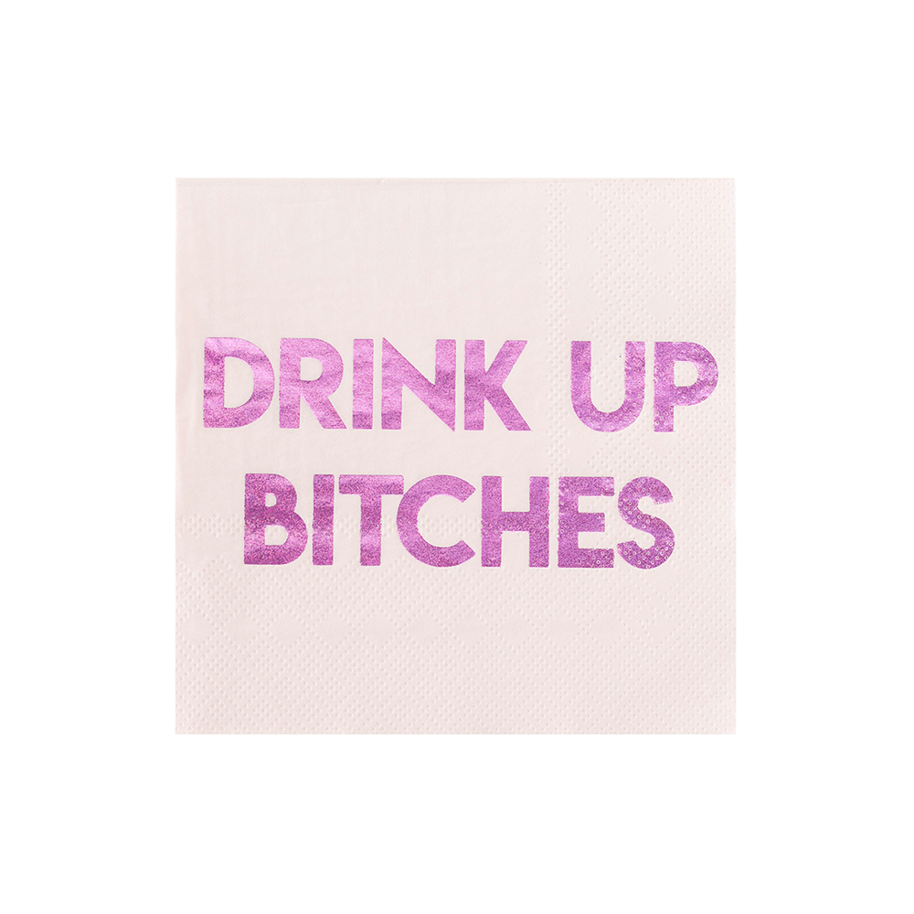 "Drink Up Bitches" Cocktail Napkins, from Jollity & Co