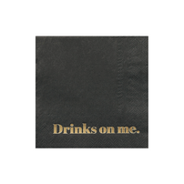 "Drinks on Me" Cocktail Napkins from Jollity & Co