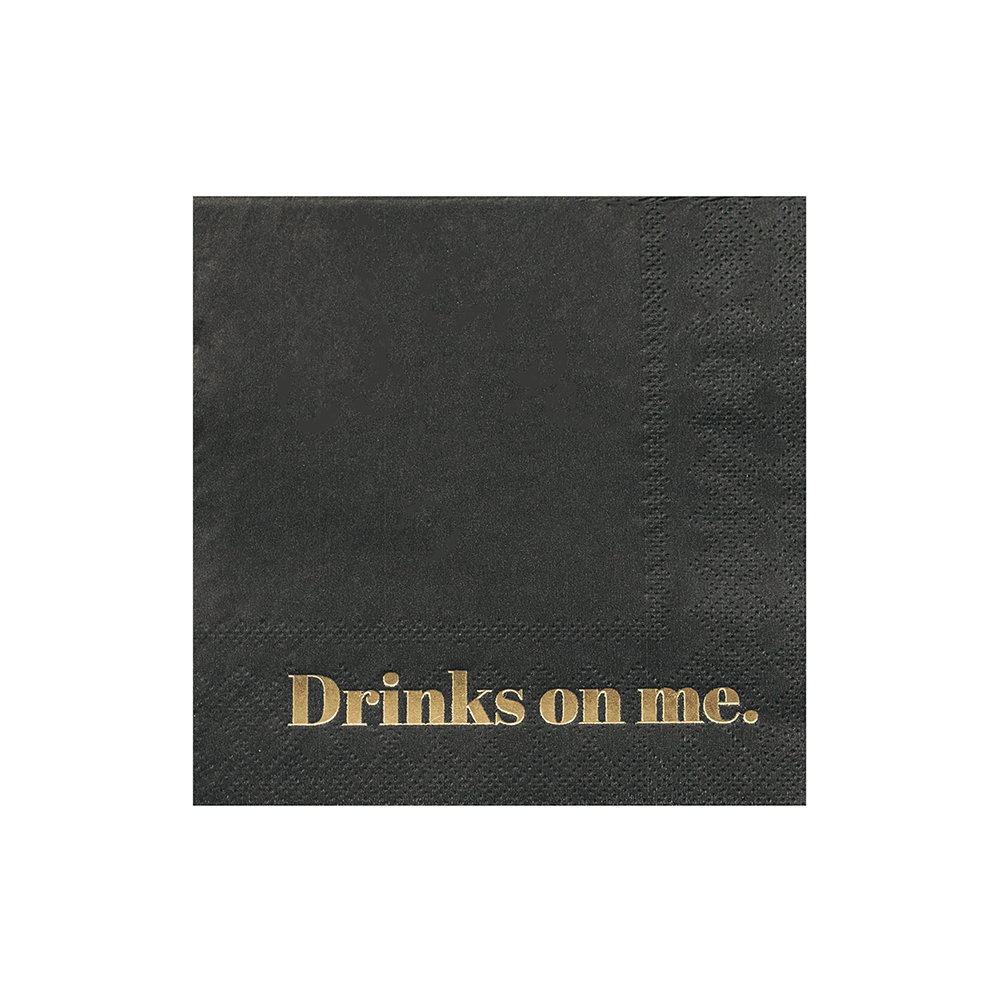 "Drinks on Me" Cocktail Napkins from Jollity & Co