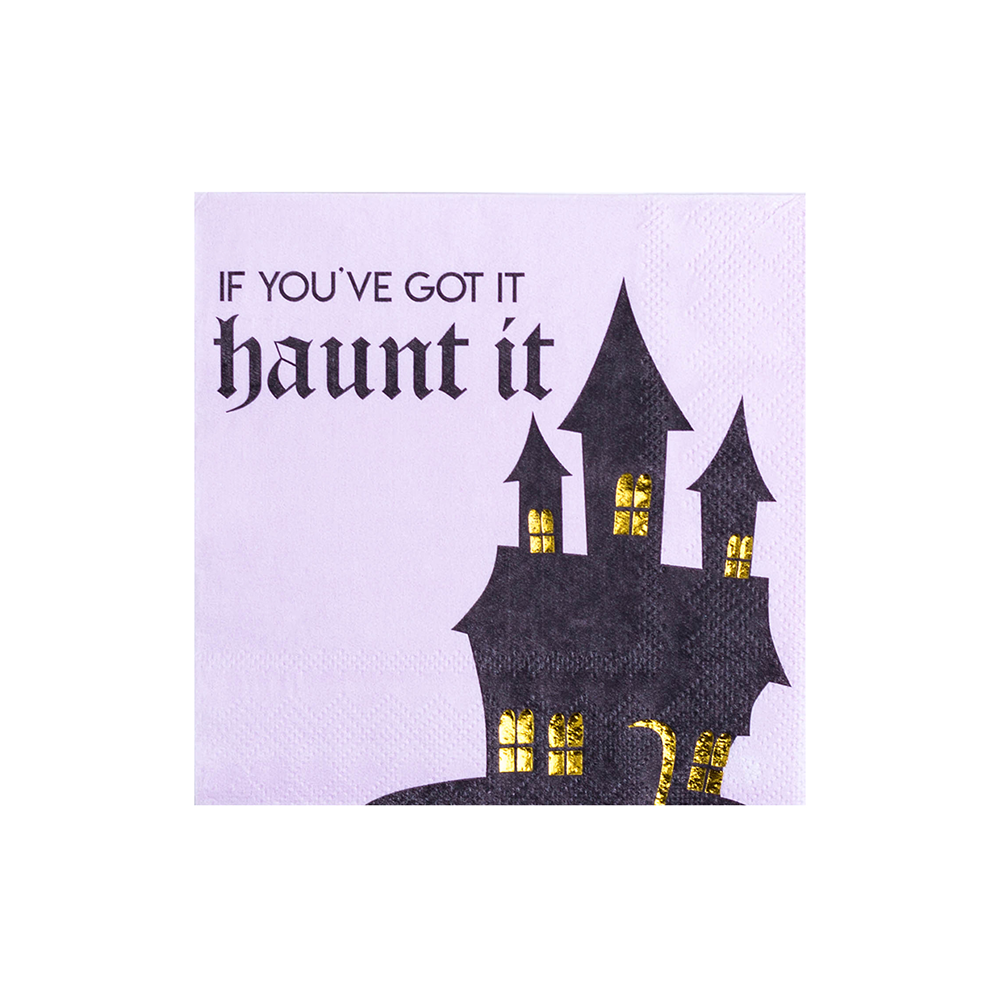 "If You've Got It Haunt It" Cocktail Napkins from Jollity & Co
