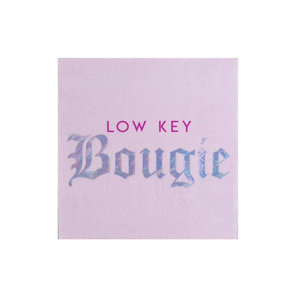 "Low Key Bougie" Cocktail Napkins from Jollity & Co