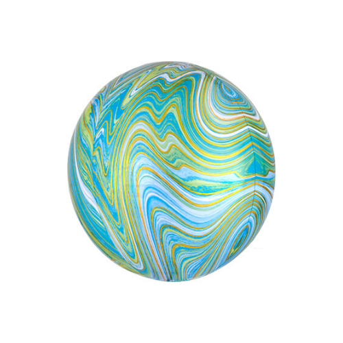 Blue & Green Marble Orbz Balloons, Jollity & Co