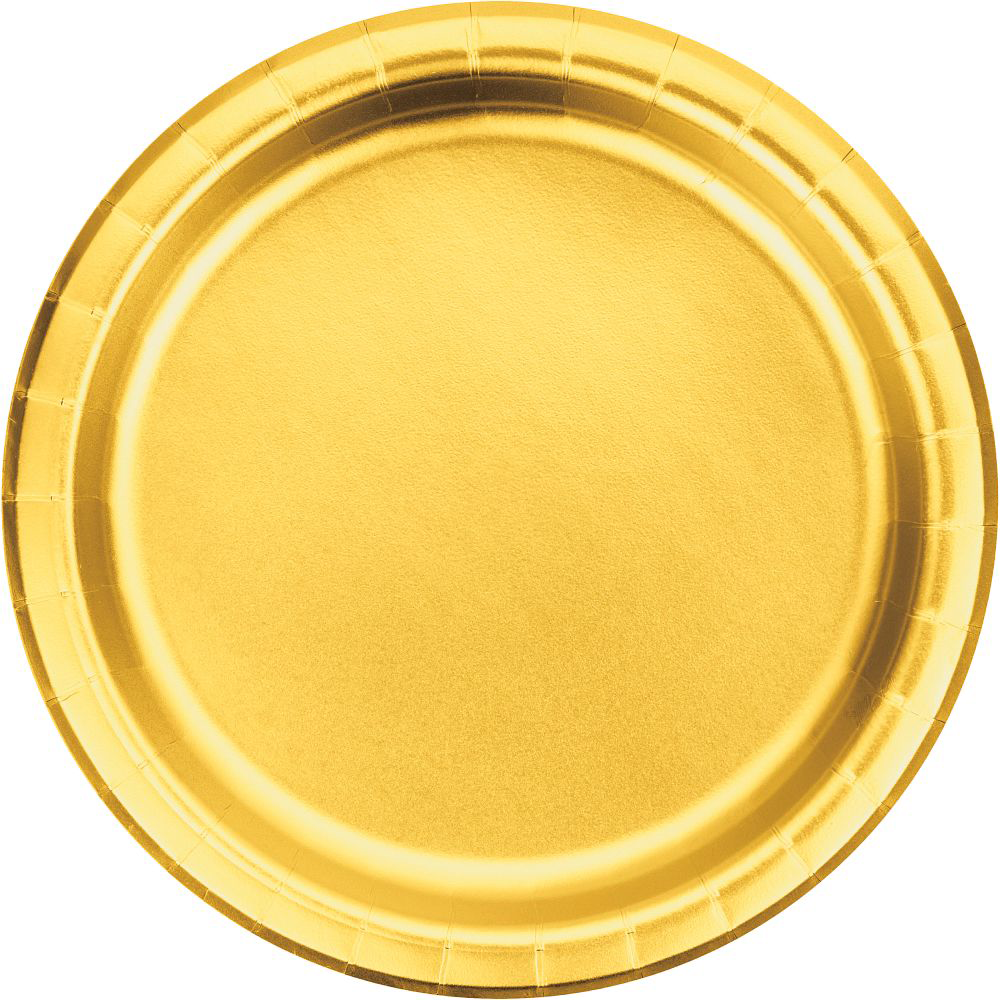 Metallic Gold Plates - 2 Size Options, Jollity Co.